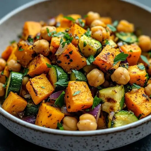 🍠 Poêlée de courgettes et patates douces au miel et au thym
