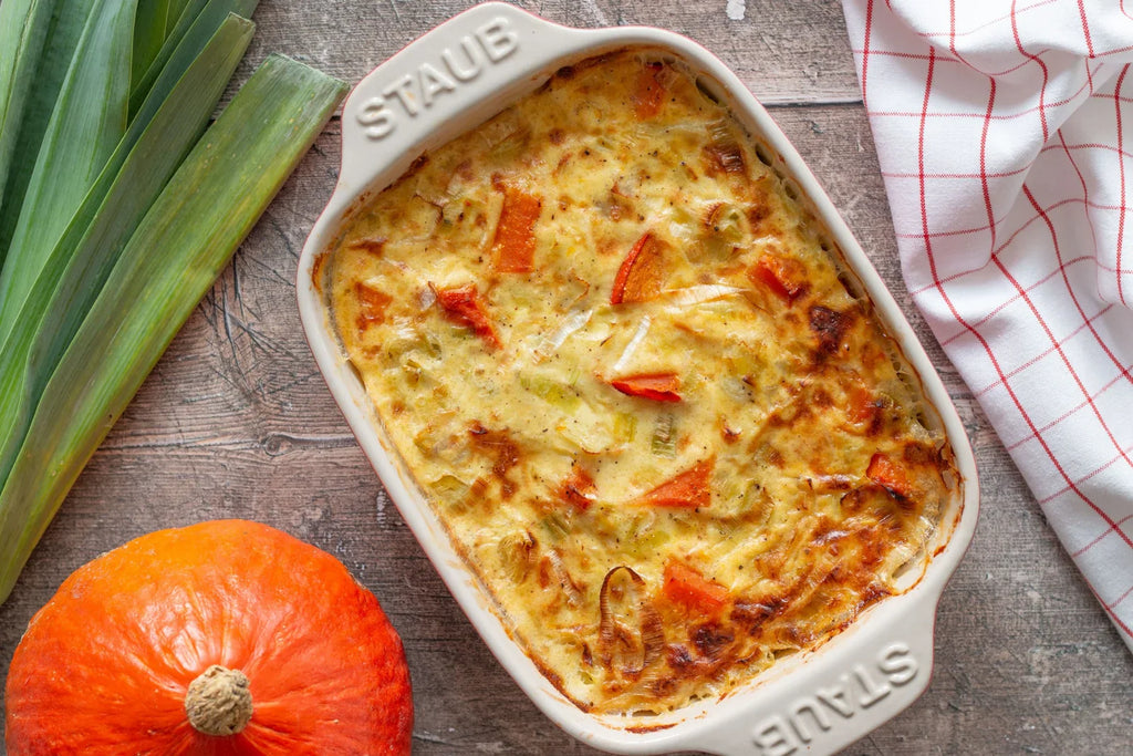 🍲 Gratin de courge, poireaux et tomates Roma